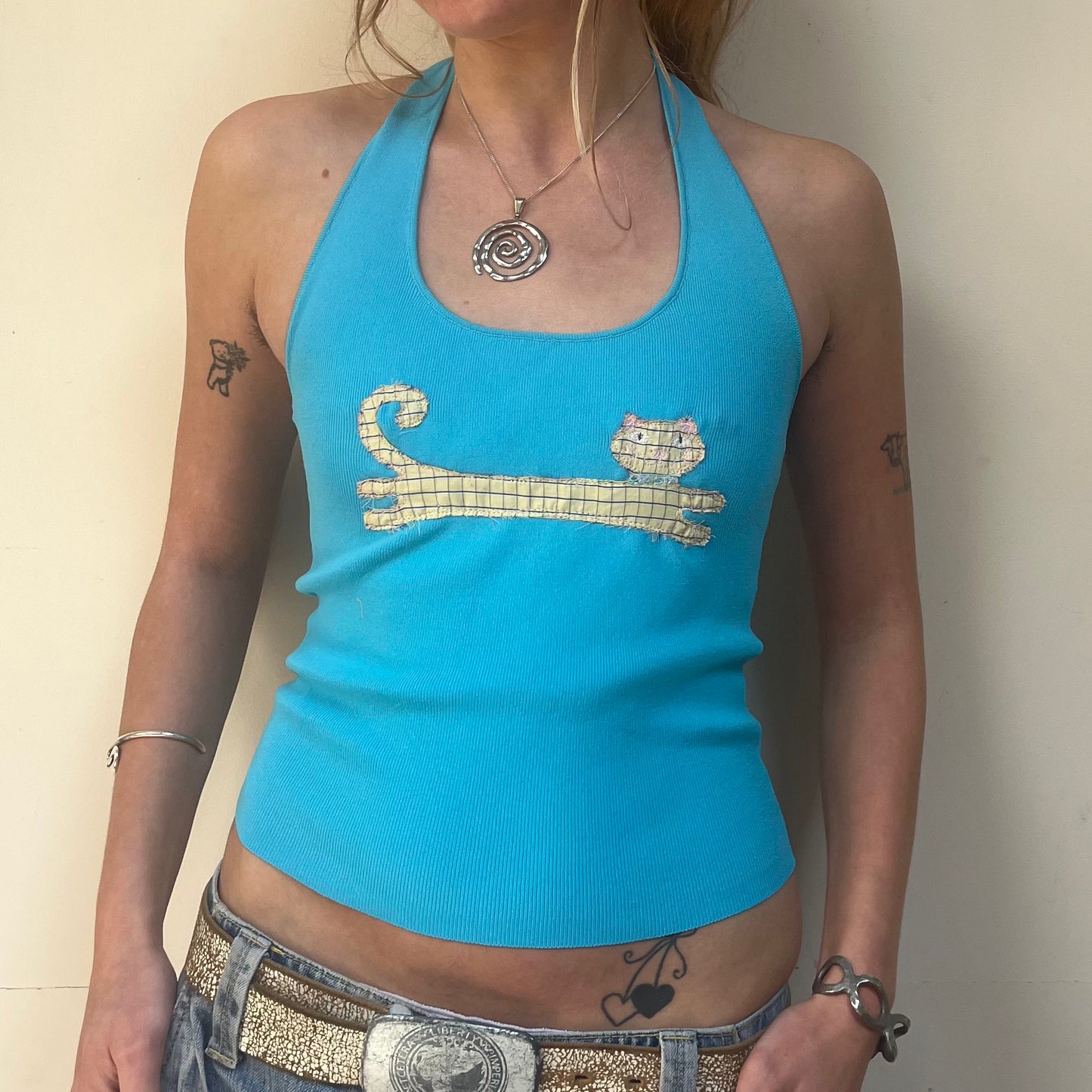 Halter Neck Cat Top