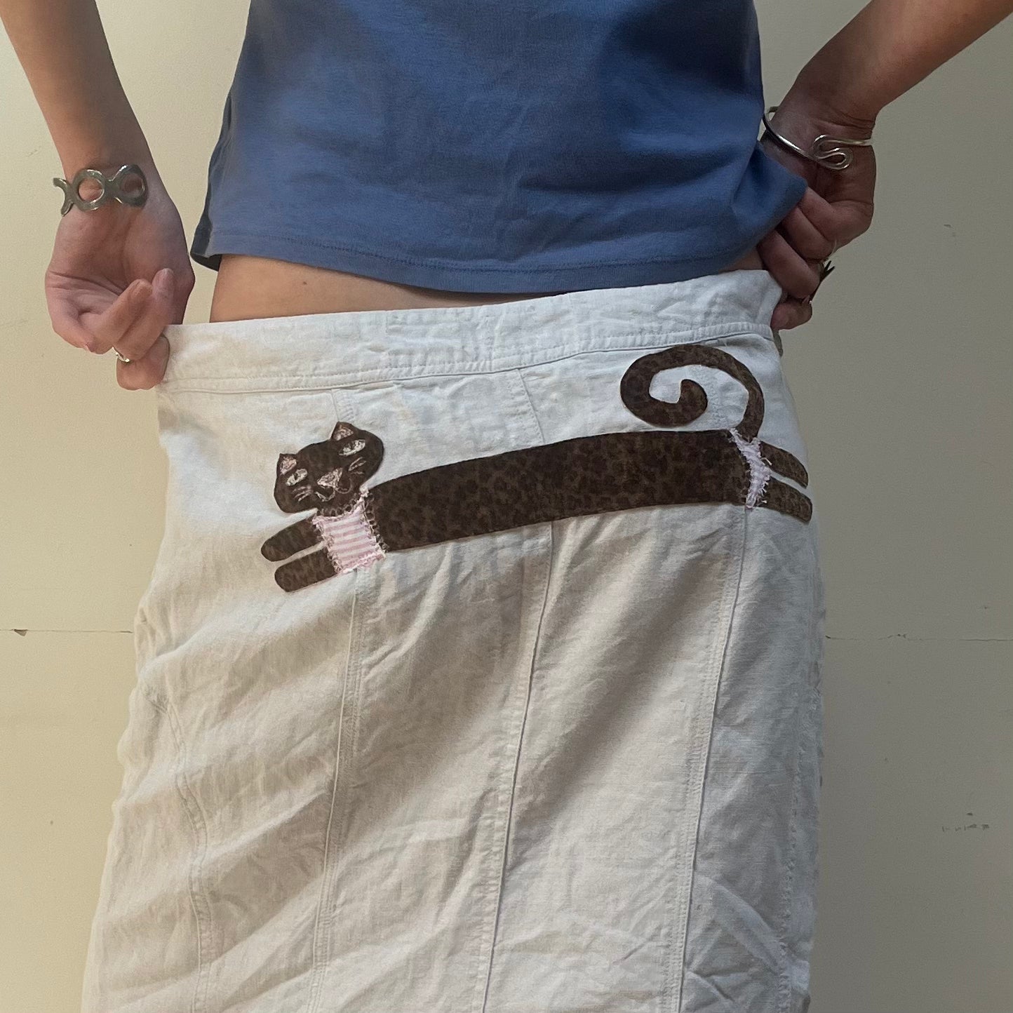 Maxi Linen Cat Skirt