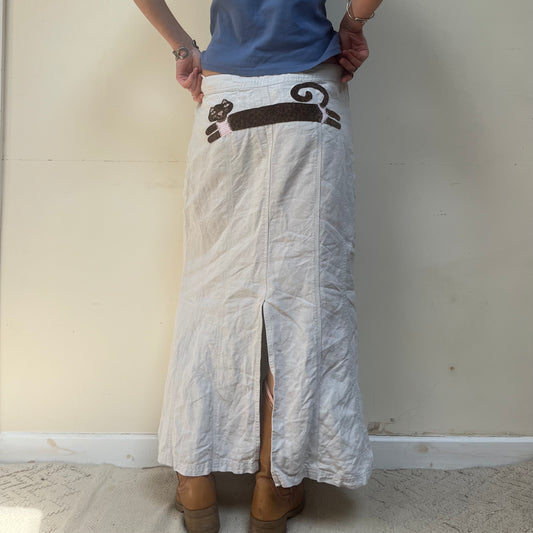 Maxi Linen Cat Skirt